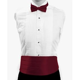 Mens Poly Satin Bow Tie and Cummerbund Sets with Free Gift Box