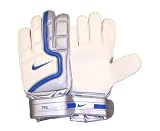 NIKE T90 Classic Adult Goalkeeping Gloves, White/Silver/Blue, 8