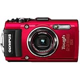 Olympus TG-4 16 MP Waterproof Digital Camera with 3-Inch LCD (Red)
