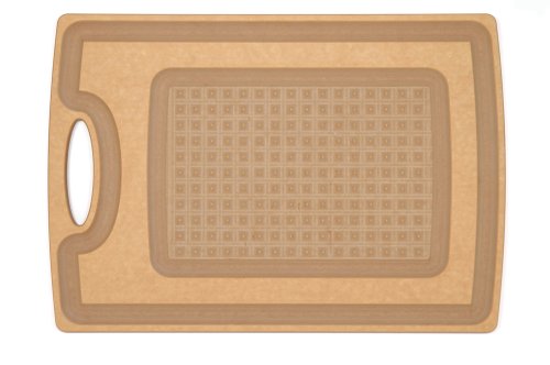 Epicurean Cutting Surfaces 21-by-15-Inch Carving Series Cutting Board, Natural/Nutmeg Core