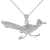 Sterling Silver Large Road Runner Pendant