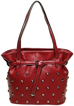 Yuanse® Korean Version Pattern Portable, Wearable High-grade Printing Polyester Pu Leather, Soft Hand Hit the Color Zipper Casual, Street Sweet Lady Double Root Handbag --Y031 (red)