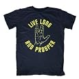 Star Trek T-Shirt Live Long and Prosper Original Series Navy T Shirt