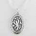 Jewelry : Star Dancer Sterling Silver Oval Pendant on 16' Box Chain, #8512