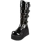 Demonia by Pleaser Men's Trashville-518 Goth Boot,Black Patent,11 M US