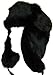 Klondike Sterling Russian Rabbit Fur Trooper Hat Ear Flaps Black 9H6621 Trapper