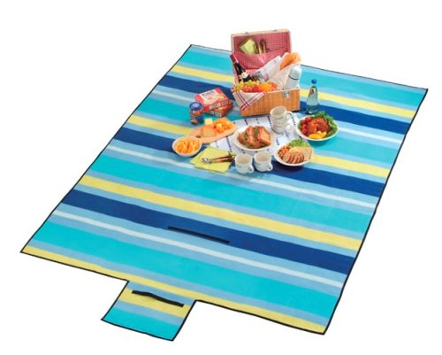 キャプテンスタッグ(CAPTAIN STAG) ファイン ラグマット150×200cm(ブルーストライプ)