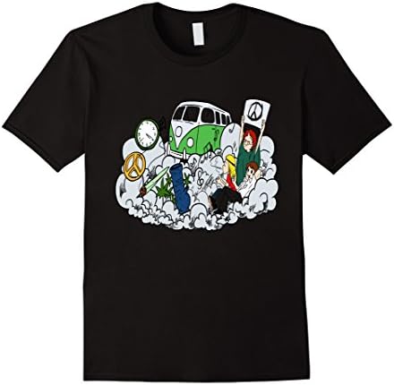Men's ORIGINAL MARY JANE HIPPIE STONER STONED T-SHIRT SHIRT Large Black