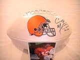 COLT MCCOY SIGNED AUTOGRAPHED CLEVELAND BROWNS LOGO FOOTBALL COA + HOLOGRAM