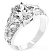 WOMEN'S RINGS STERLING SILVER & VERMEIL W/CLEAR CZ