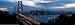 San Francisco (Bay Bridge & Skyline at Night) Art Poster Print - 12 X 36