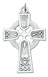 0.925 Sterling Silver Irish Celtic Cross Pendent Charm