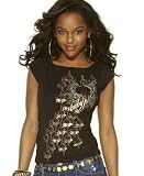 Baby Phat - Baby Phat Plus Size Open-Back Cap-Sleeve Tee