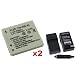 eForCity 2 Battery+Charger Compatible with Canon PowerShot Digital ELPH SD750 / SD780 IS / SD940 IS / SD960IS / SD1000 / SD1100 IS / SD1100IS / TX-Series TX1