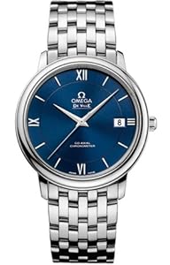 Omega De Ville Prestige Blue Dial Stainless Steel Ladies Watch 42410372003001