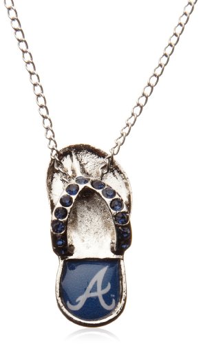 MLB Atlanta Braves Crystal Flip Flop Necklace