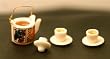 Miniature Pot of Tea in an Imari Pot with Teacups