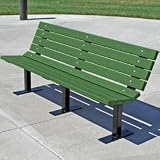 Contour Bench, Recycled Plastic, 6 Ft, Green