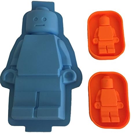 Silicandy TM 3 Pc. Building Brick Cake Mold for Lego Lovers Figure Silicone Candle Chocolate Brownie Jelly Candle Molds