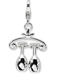 Sterling Silver 3 D Wine Rack with Lobster Clasp Charm