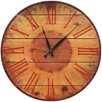 Gizaun Art WSC16 Warm Sunflower Cedar Wall Clock, 16-Inch