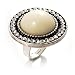 Vintage Crystal Dome Shaped Cocktail Ring (Antique Silver)