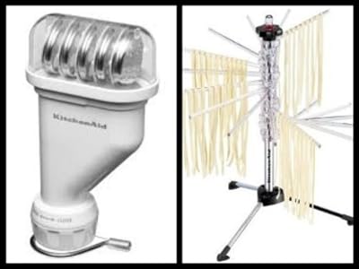 KitchenAid Pasta Press Stand Mixer Attachment KPEXTA Spaghetti maker+Steel Rack
