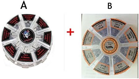 1box 8 in 1 coil A +1 box 8 in1 B coil （total 96pcs）pre built vape coil wire kit from Lomefo