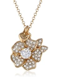 Juicy Couture Pave Flower Necklace, 31.21"