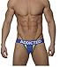 R LivE Men's See Through Jockstrap Thongs - Large - Blue