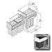 Drawer Slide-Out Double Waste Bin - 30 Liter