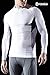 TSLA Men's UPF 50+ Mock Long Sleeve Compression Shirts, Athletic Workout Shirt, Base Layer for Water Sports, Zero Block Top White & Grey, XX-Large