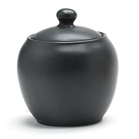 Noritake Colorwave Graphite Sugar Bowl with Cover by Noritake