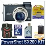 Canon PowerShot SX200 IS Digital Camera (Black),12.1 MP, 12x Optical Zoom,  ....