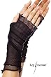 Leg Avenue Fingerless fishnet gloves with rhinestone trim