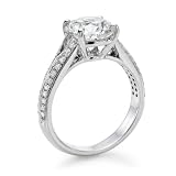 Diamond Engagement Ring in Platinum - Certified, Round, 2.36 Carat, F Color, SI1 Clarity