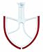 New Metro Design Beater Blade for KitchenAid 5-Quart Bowl Lift, White with Red Blades
