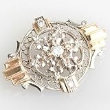 10K White & Yellow Gold Antique Diamond Brooch - OldCities Antique Jewelry