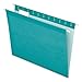 Reinforced Hanging Folders, 1/5 Tab, Letter, Aqua, 25/Box
