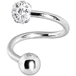 Clear Austrian Crystal Evolution Spiral Belly Ring