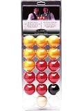 Clam Packed Red and Yellow Pool Balls - 1 5/8 inches (41mm)