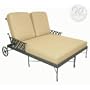 Windham Castings Savannah Tailored Back Deep Seating Double Chaise Lounge Frame Only, White