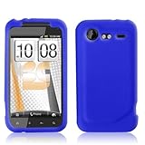 Solid Dark Blue Silicone Skin Gel Cover Case For HTC Droid Incredible 2 ADR ....