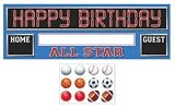 All-Star Sports Happy Birthday Banner