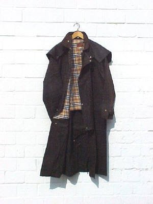 Original englischer Wachsmantel REITMANTEL, Gr. XL, braun