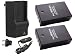 2 High Capacity Batteries and Multi Voltage Charger For Nikon D40, D40x, D60, D3000, D5000 Digital SLR Cameras