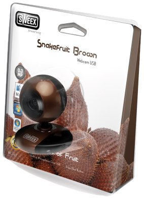 SWEEX USB Webcam Snakefruit Brown mit 5-element glas Linse, 1600x1200 pixels, built in Mic Preisvergleich