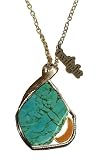 The Twilight Saga: New Moon Merchandise - Brass Necklace (Turquoise Stone Pendant)