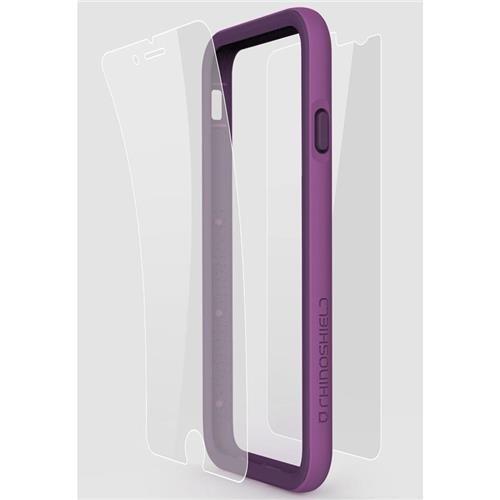 Rhino Shield Crash Guard Slim Impact Bumper Bundle for iPhone 6/6s - Purple (includes: Bumper, Front Screen Protector, Rear scratch Protector Shield)