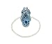 Toe Ring - T46 - Flip Flop Slipper set with Crystals ~ Blue